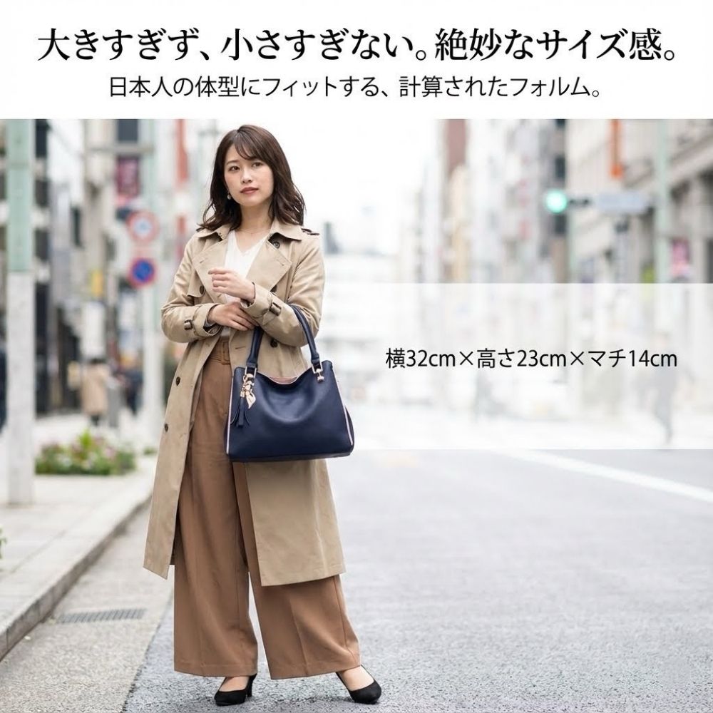 ハンドバッグ 2way レディース 大きめ 大容量 おしゃれ きれいめ カジュアル 肩掛け 斜めがけ ショルダー 通勤 旅行 30代 40代 関連画像3