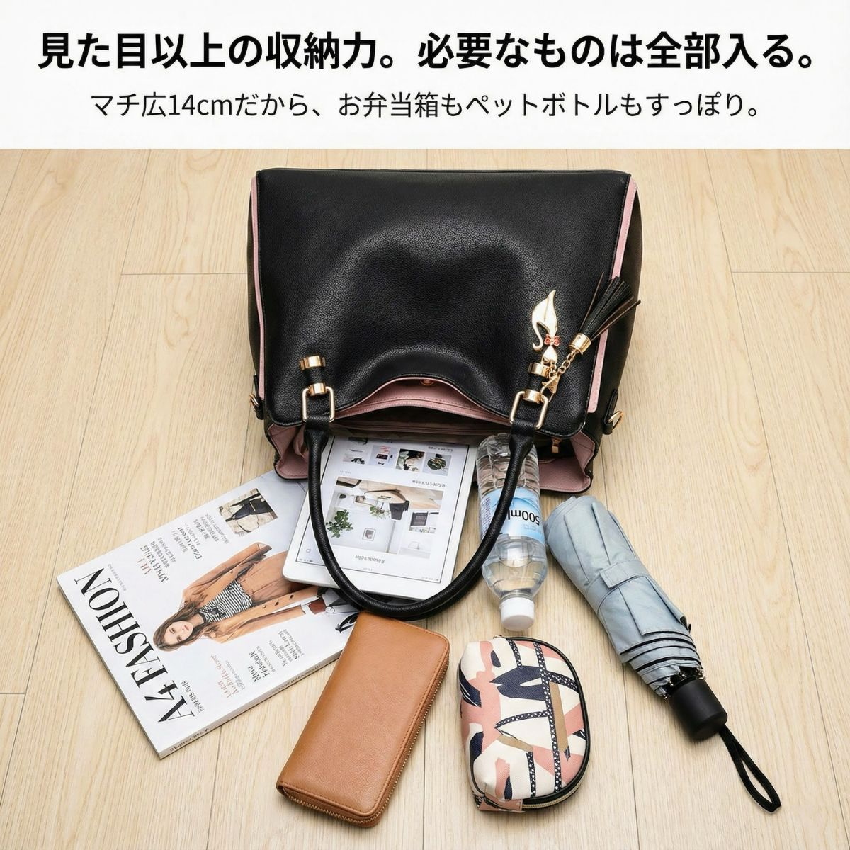 ハンドバッグ 2way レディース 大きめ 大容量 おしゃれ きれいめ カジュアル 肩掛け 斜めがけ ショルダー 通勤 旅行 30代 40代 関連画像4