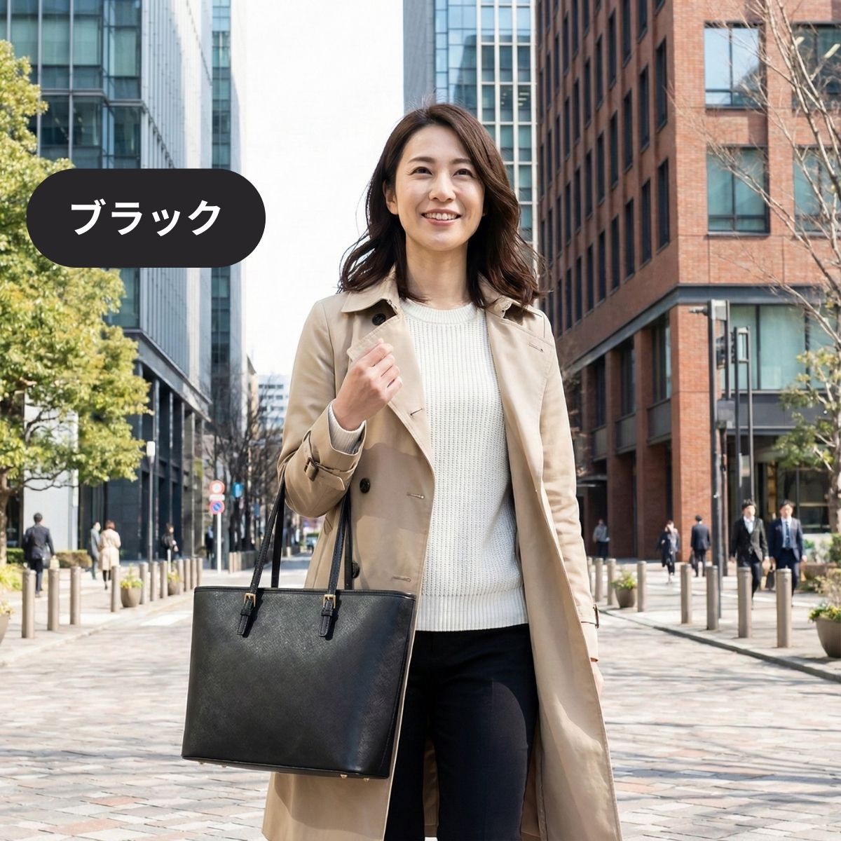 ビジネスバッグ レディース 自立 大きめ A4 PC収納 軽い リクルート 