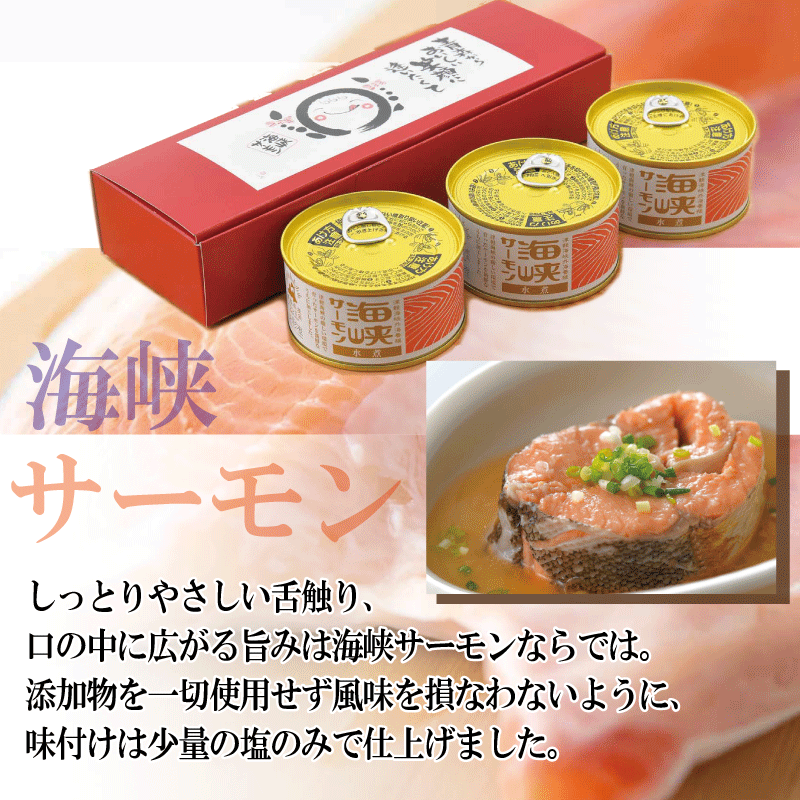 サーモン 缶詰 水煮 無添加 送料無料 3缶 セット 海鮮 グルメ ギフト 