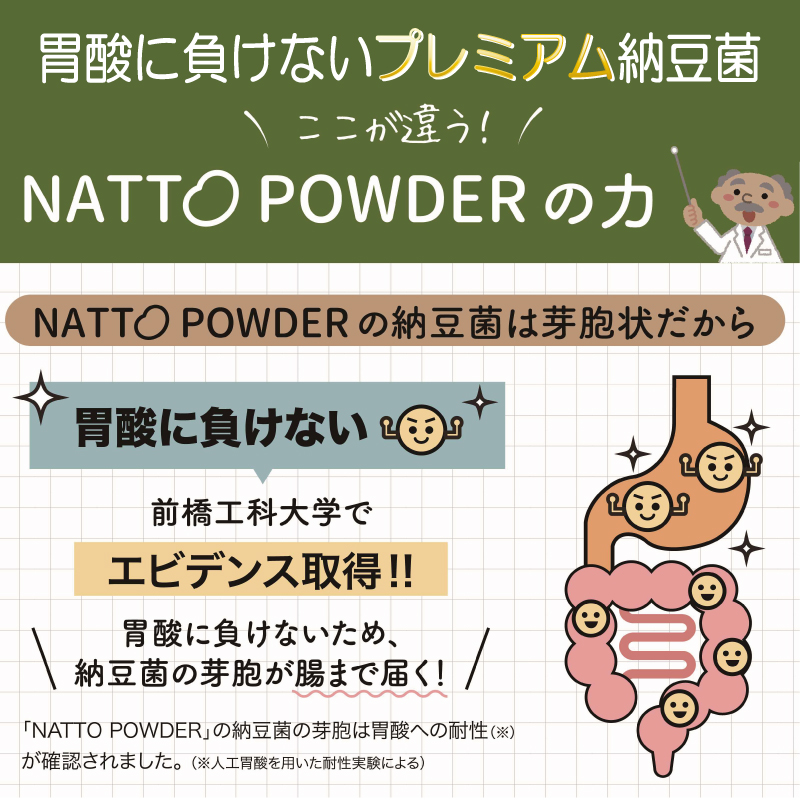腸活 納豆パウダー 国産 無添加