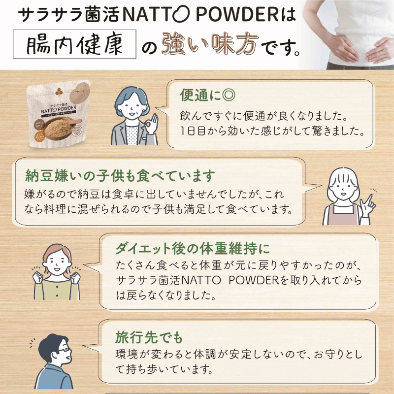 腸活 納豆パウダー 国産 無添加
