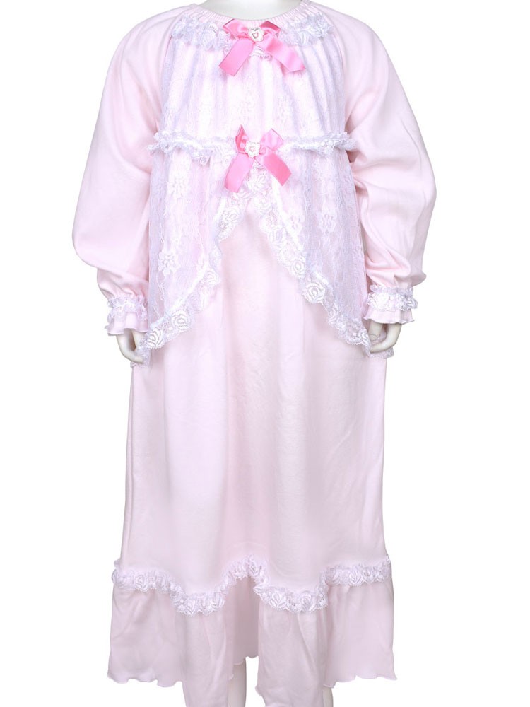 プリンセス ナイトドレス・アンジュ 長袖 ネグリジェ キッズ 日本製 送料無料 パジャマ