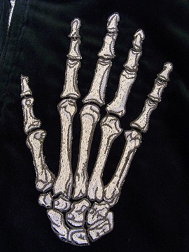珍品 Dry Bones アングラサッドANGLASAD 別珍フライトスカジャン Dry bone スカジャン TIGER&SKULL 