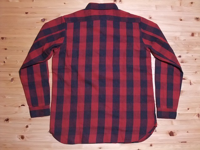 DUBBLE WORKS[ダブルワークス] ネルシャツ ハーフジップ (RED