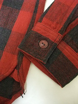 DUBBLE WORKS[ダブルワークス] ネルシャツ ハーフジップ (RED