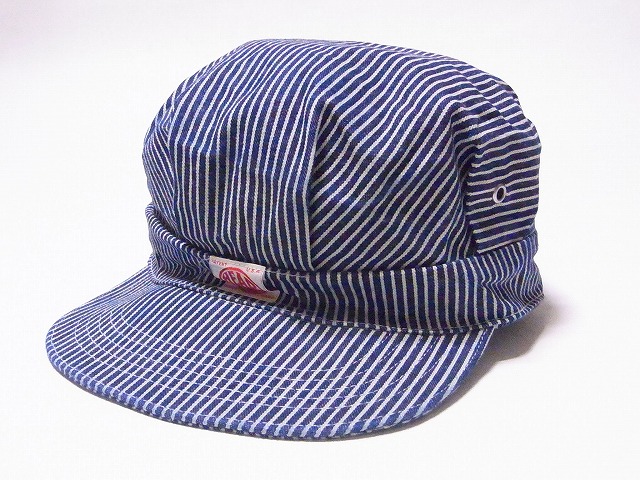 HEADLIGHT ヘッドライト ワークキャップ ヒッコリーストライプ HD02797 ヒッコリーワークキャップ 11oz. HICKORY STRIPE WORK CAP (ネイビー/ONE-WASH) | HEAD LIGHT | 01