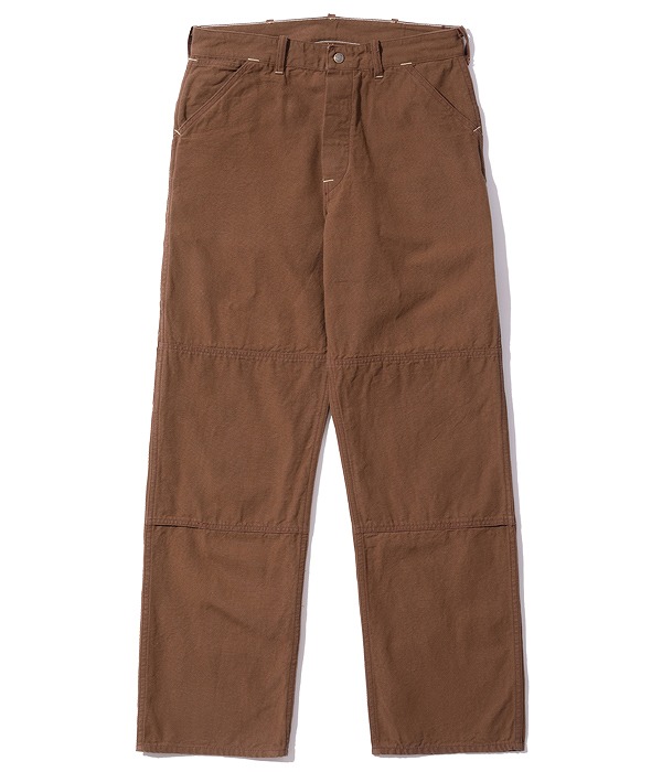 HEADLIGHT ヘッドライト ワークパンツ ブラウンダック HD42318 ダブルニー 9オンス ブラウンダック ダンガリーズ 9oz.  BROWN DUCK DUNGAREES(ブラウン/ONE-WASH)