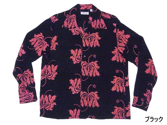 SUN SURF サンサーフ 長袖アロハシャツ SS29402 CORAL HIBISCUS