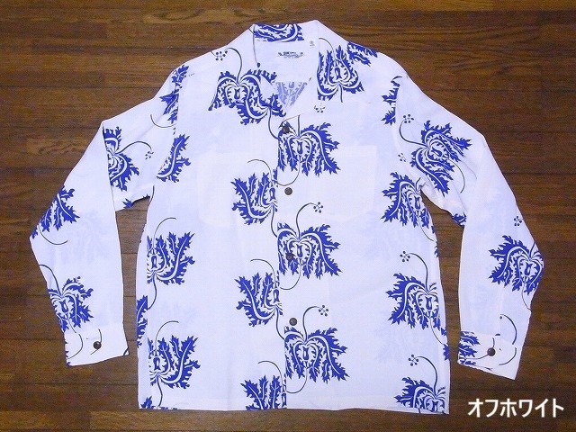 SUN SURF サンサーフ 長袖アロハシャツ SS29402 CORAL HIBISCUS