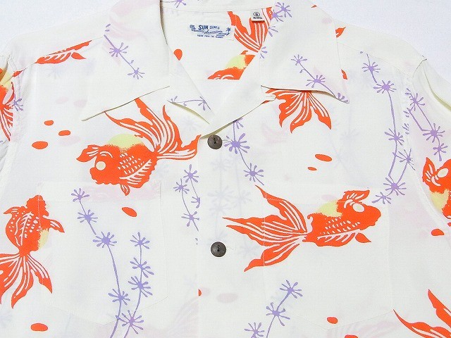SUN SURF SURF[サンサーフ] 長袖アロハシャツ SS28304 GOLD FISH WITH