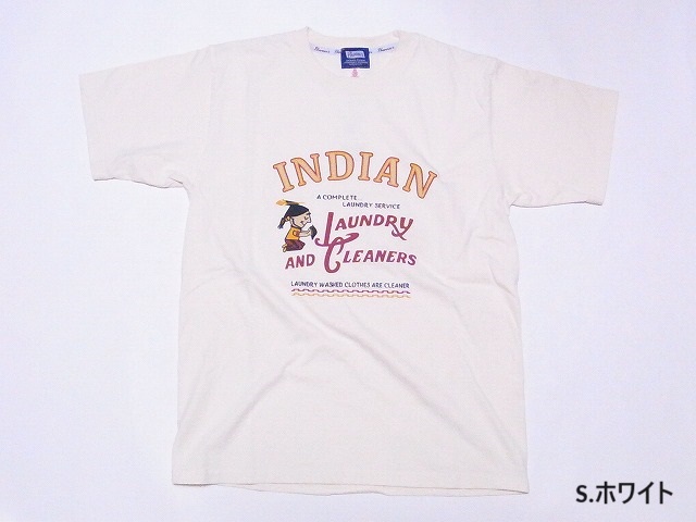 フェローズ Pherrow&apos;s Tシャツ 24S-PT10 INDIAN LAUNDRY AND C...