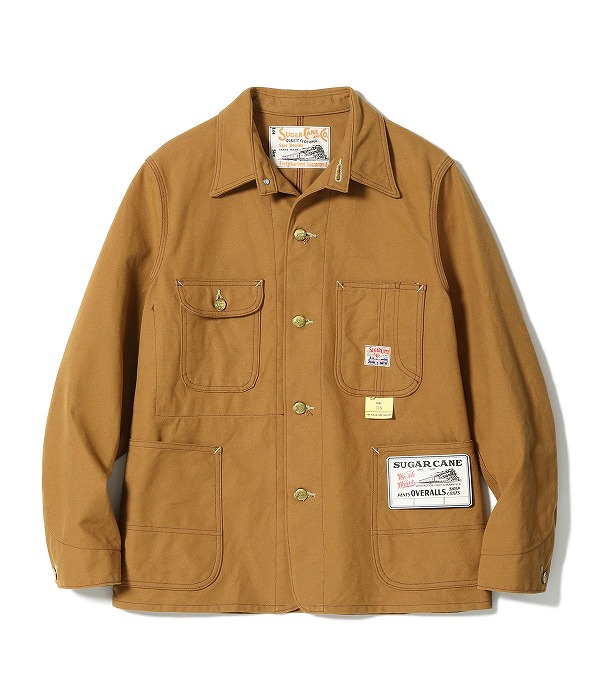 専用 シュガーケーン ブラウン ダック ワークコート カバーオールジャケット SUGAR CANE シュガーケーン カバーオール SC15657 13オンス ブラウン