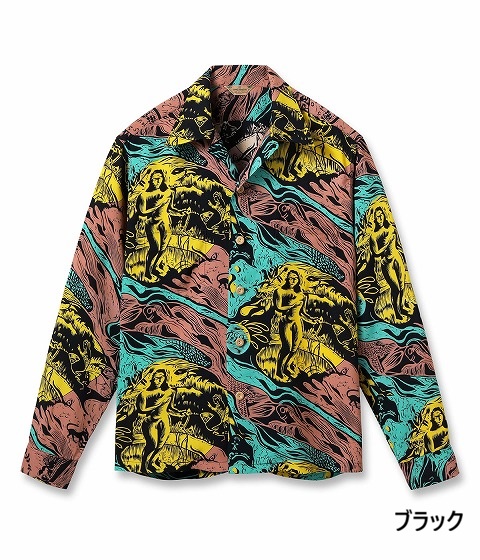 SUN SURF サンサーフ アロハシャツ SS29674 GAUGUIN WOODCUT MYSTIC
