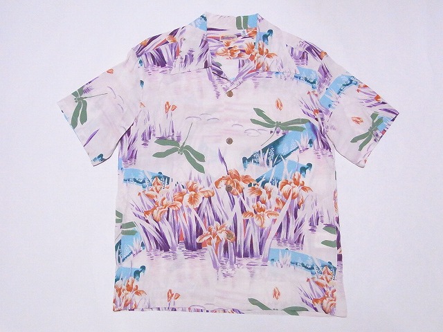 SUN SURF サンサーフ アロハシャツ SS39218 IRIS ＆ DRAGONFLY 花菖蒲 