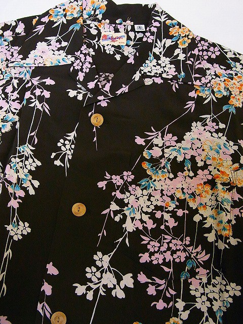 SUN SURF[サンサーフ] アロハシャツ CHERRY BLOSSOMS SS36443 (BLACK
