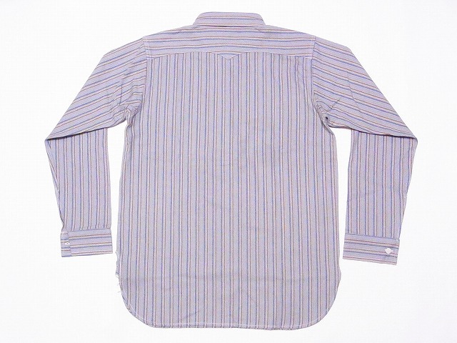 WAREHOUSE 3031ストライプ プルオーバーシャツ size38(M) wh3031blue-2.jpg