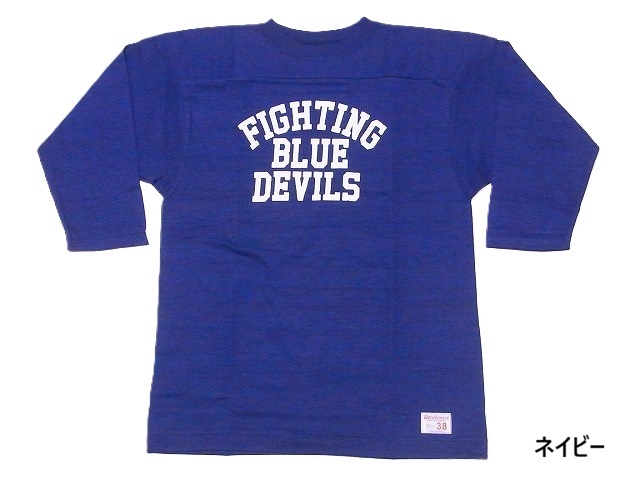 WAREHOUSE（ウエアハウス） フットボールT 4063 BLUE DEVILS 7分袖