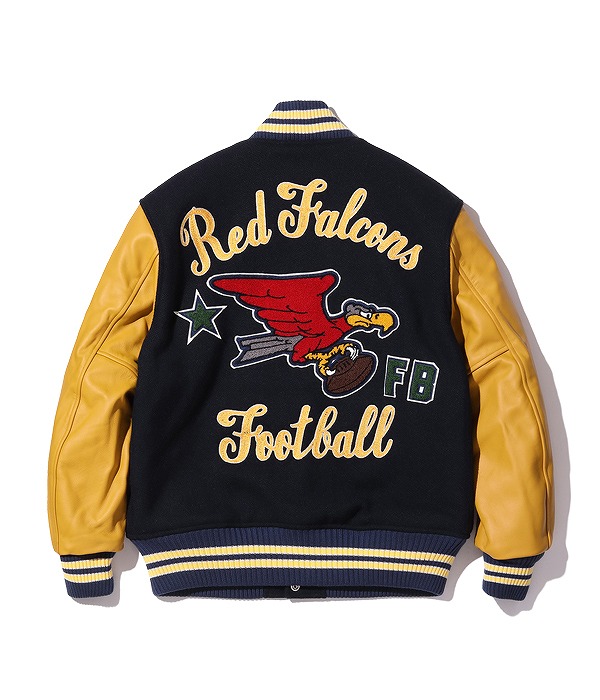 Whitesville ホワイツビル スタジャン WV15386 RED FALCONS アワードジャケット スタジアムジャンパー 30oz.  WOOL MELTON AWARD JACKET (ネイビー×ゴールド)