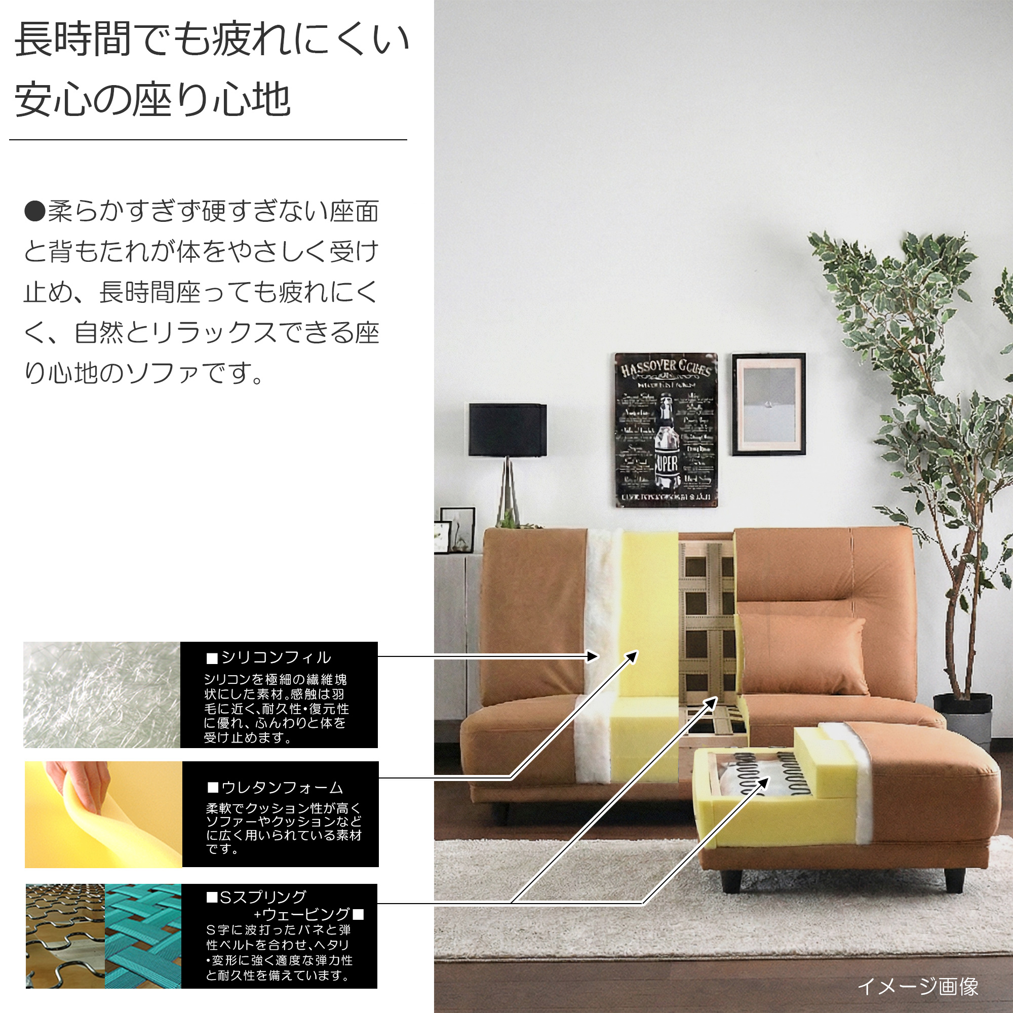 【美品・送料込】一人暮らしに最適な2人掛けソファー 新生活 一人暮らし 引っ越し コンパクト 2.5pソファ スツール付き
