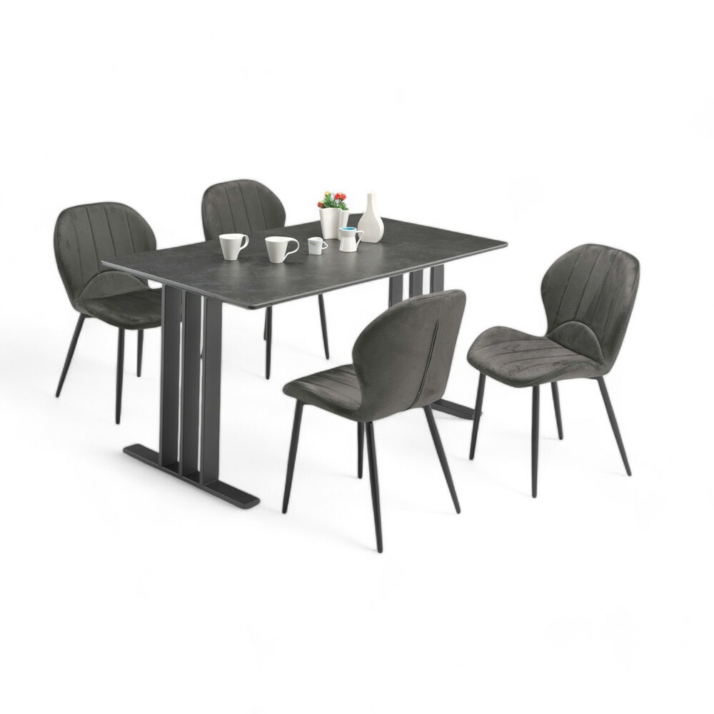 セラミック ホワイト ダイニングテーブル 6人掛け 幅180cm 7点セット