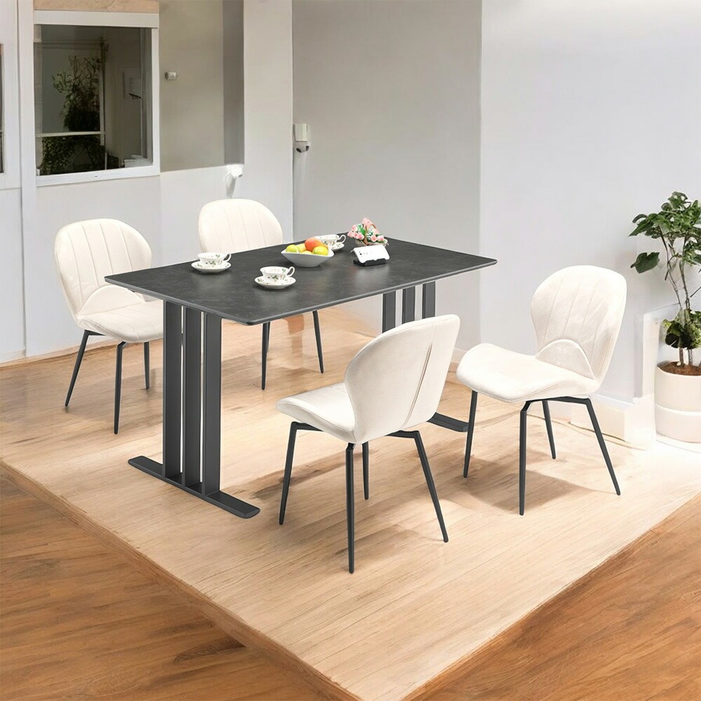美品　ダイニングテーブル　椅子４脚セット　　 送料無料】 4人用 ダイニングセット 5点 (幅1200mmテーブル + チェア