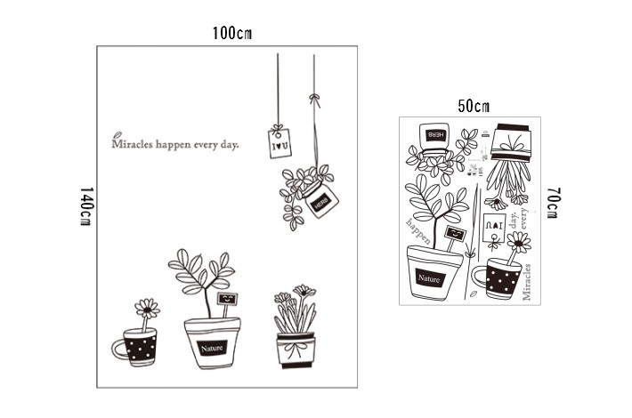 ウォールステッカー 北欧 木 植物 植木鉢 モダン おしゃれ 壁紙シール ウォールシール はがせる Ws Jm61 Creative Style 通販 Yahoo ショッピング