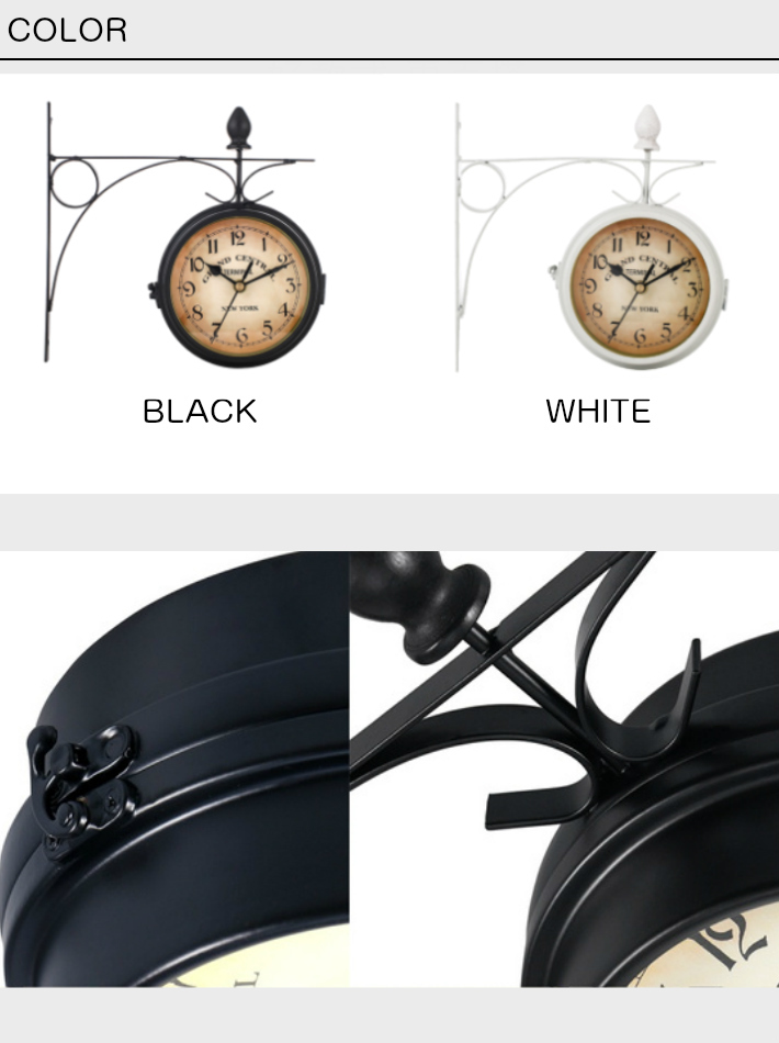 壁掛け時計 おしゃれ 静音 インテリア時計 ステーションクロック