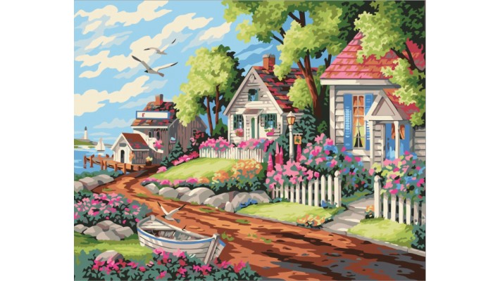 油絵 絵画 壁掛け 父の日 塗り絵 セット インテリア 美術品 別荘 DIY絵