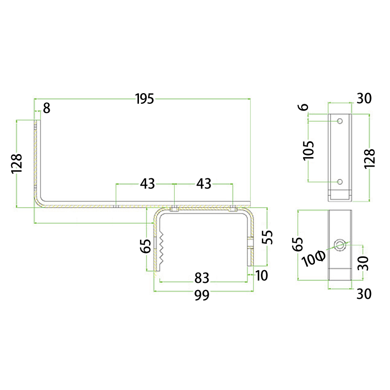 ソーラー看板用取付金具 2個セット 省エネ 長時間点灯型用