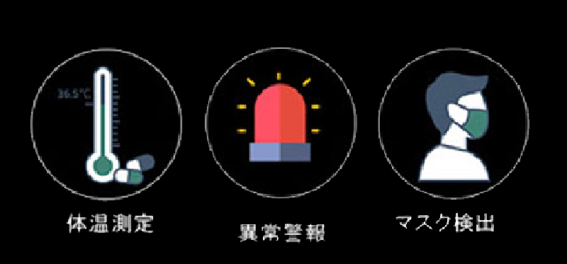 顔認証・体温測定サーモカメラ スタンド1.1m 成人用 体温測定 赤外線
