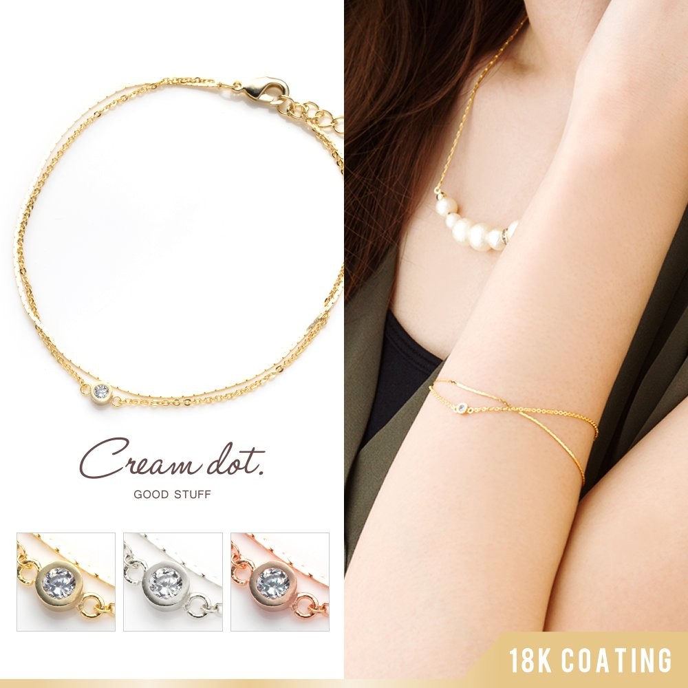 Cream dot. 【全品送料無料⇒4月27日23：59迄】ブレスレット 18k