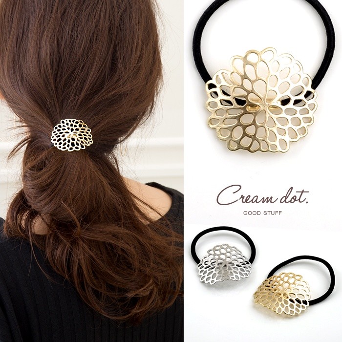 Cream dot. 【全品送料無料⇒7月21日23：59迄】ヘアゴム 透かし