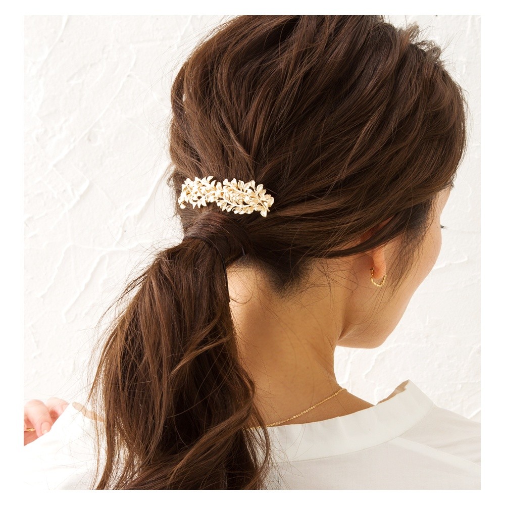 Cream dot.（クリームドット） バレッタ ヘアアクセサリー リーフ