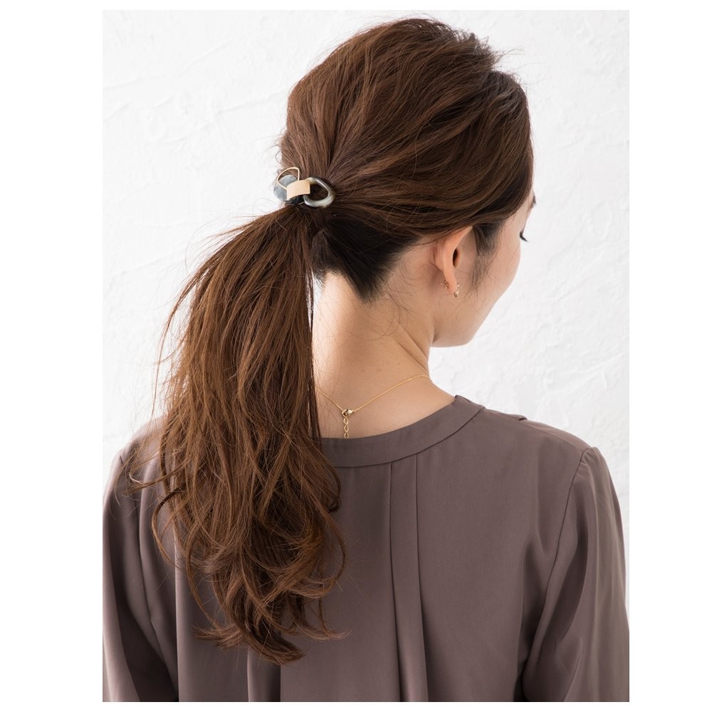 華麗 ポニーフック ヘアフック ヘアカフス ヘアゴム ヘアアクセサリー べっ甲風 べっこう風 異素材 大人カジュアル ゆうパケット送料無料1 390円 Actualizados Com Ar