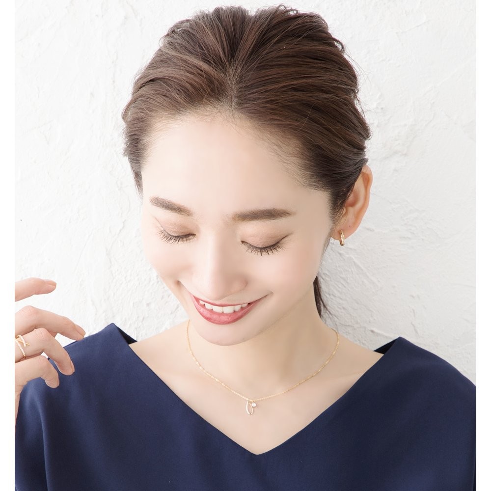 Cream dot. 【全品送料無料⇒7月15日23：59迄】ピアス フープ