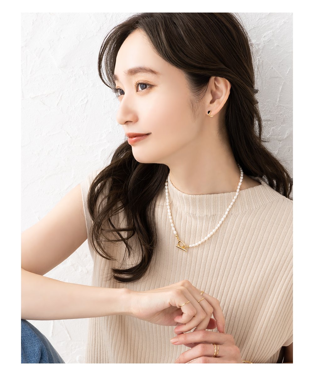 Cream dot. ピアス フープピアス 金属アレルギー ニッケルフリー