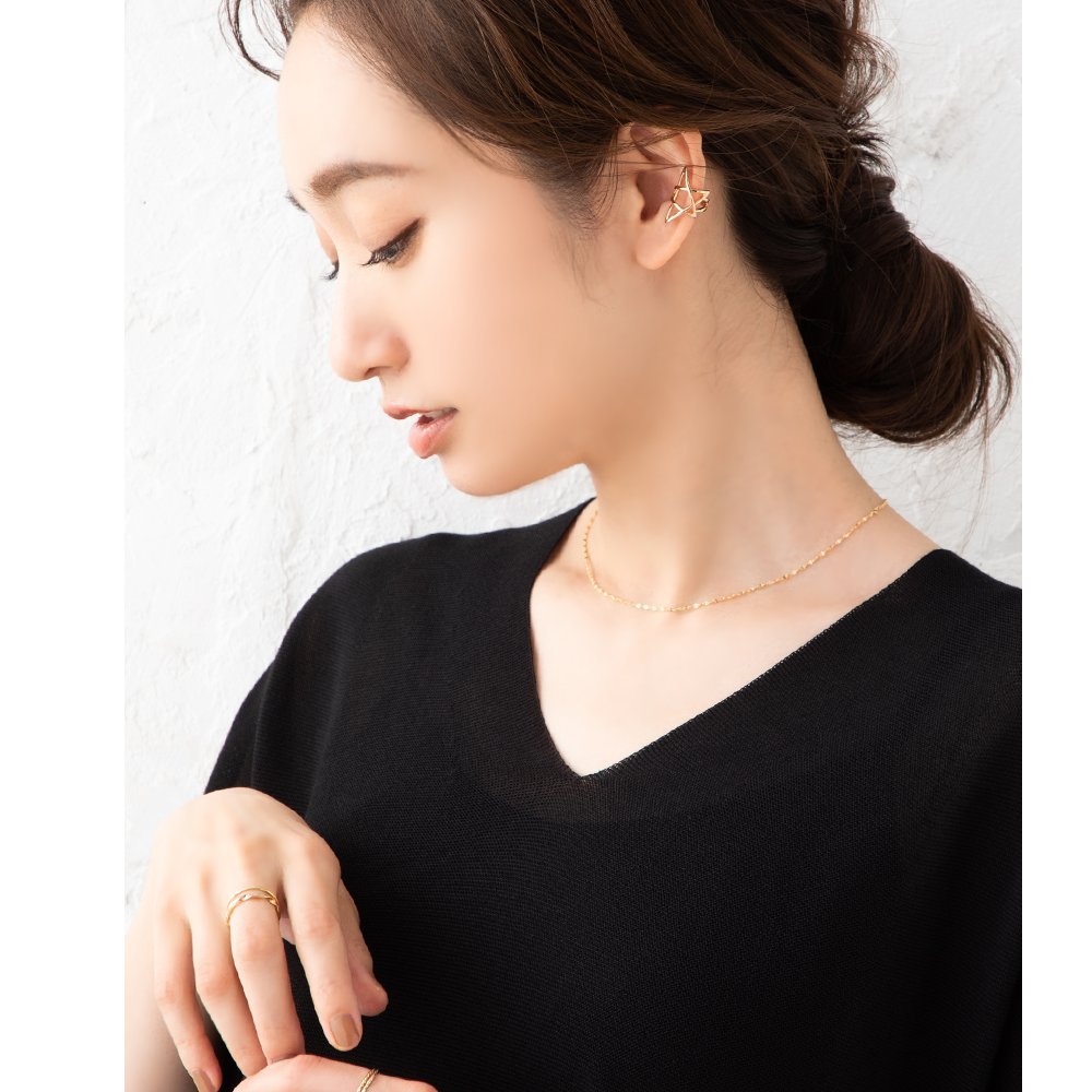 アクセサリー(非金属)　世長創司郎 イヤーカフ 「ジャックジャンヌ 2nd Anniversary Shop」 BIRD OF PARADISE ブラックダイヤモンド イヤーカフ