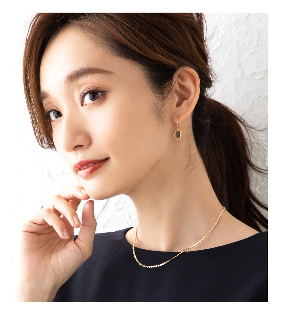 ピアス フープピアス 金属アレルギー ニッケルフリー キュービックジルコニア ビジュー 多面カット 大人 上品 ゆうパケット送料無料 Cream Dot 通販 Paypayモール