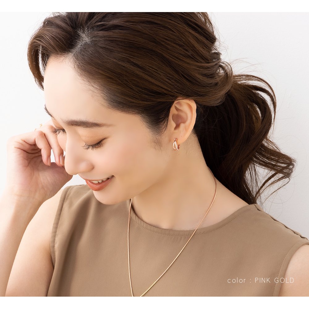 Cream dot. ピアス フープピアス 金属アレルギー ニッケルフリー