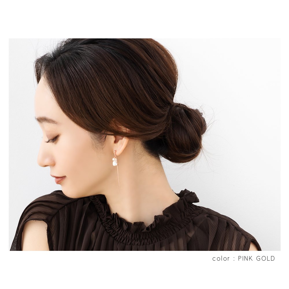 Cream dot. 選べる ピアス イヤリング 18kコーティング