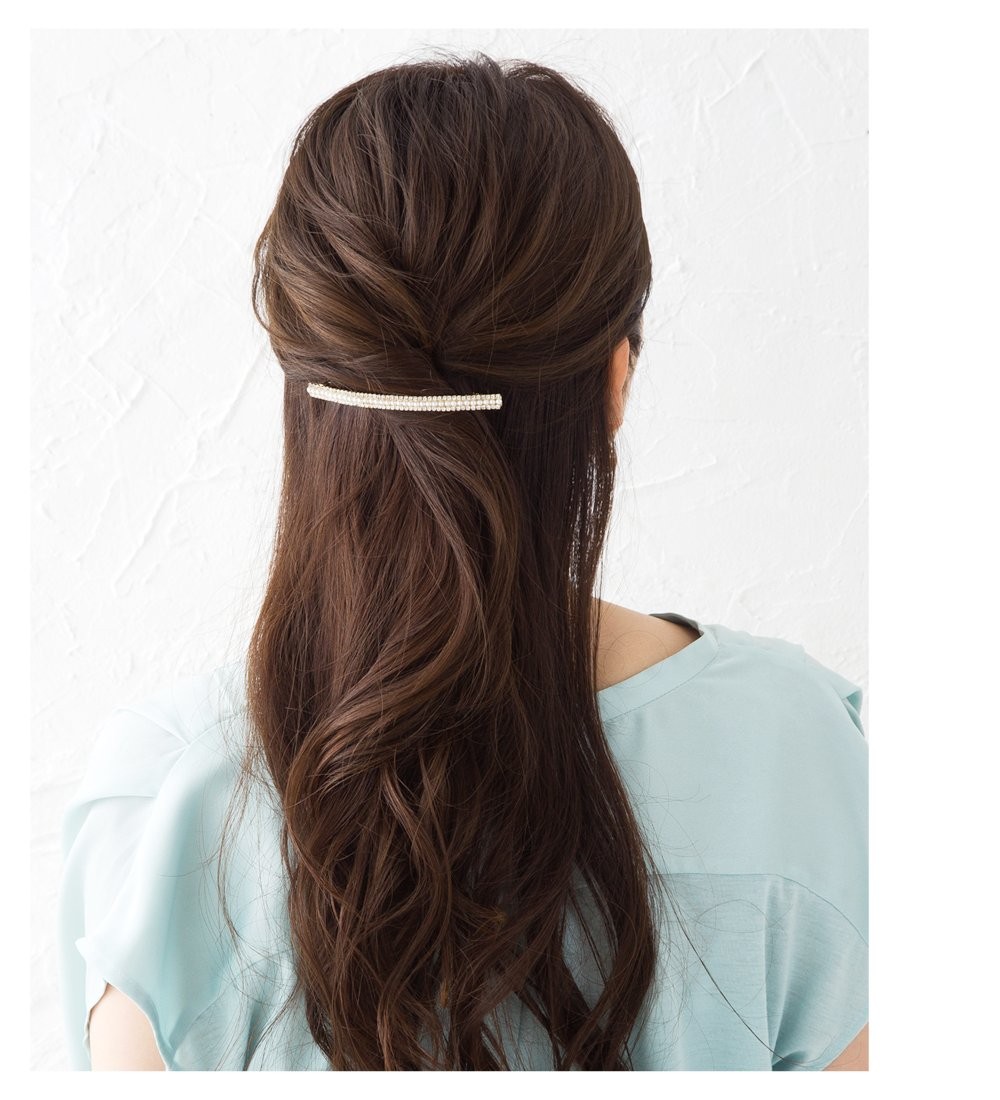 Cream dot. バレッタ ヘアクリップ ロングバレッタ くるりんぱ