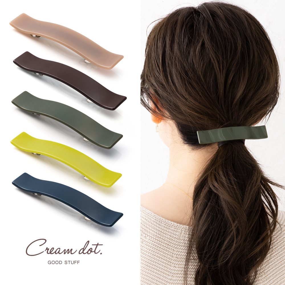 【上品な輝きを】bottegaveneta 楕円形のヘアクリップ ドロップ ヘアクリップ