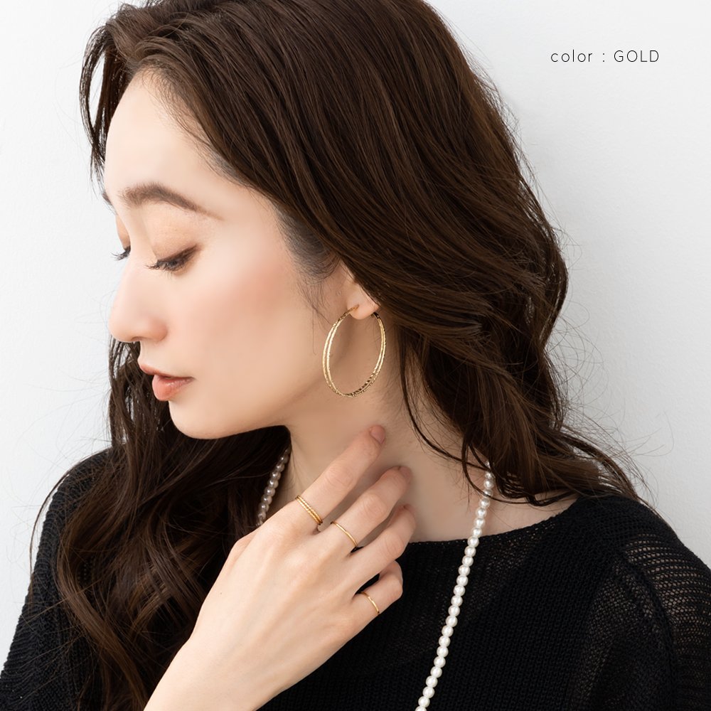 Cream dot.（クリームドット） ピアス フープピアス 大ぶりピアス