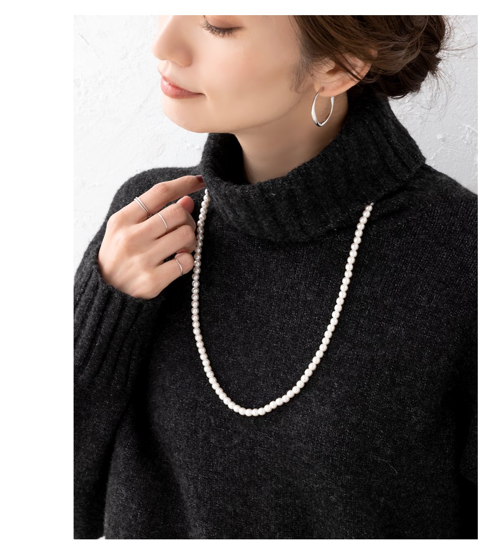 Cream dot. ネックレス ロングネックレス レディース パール