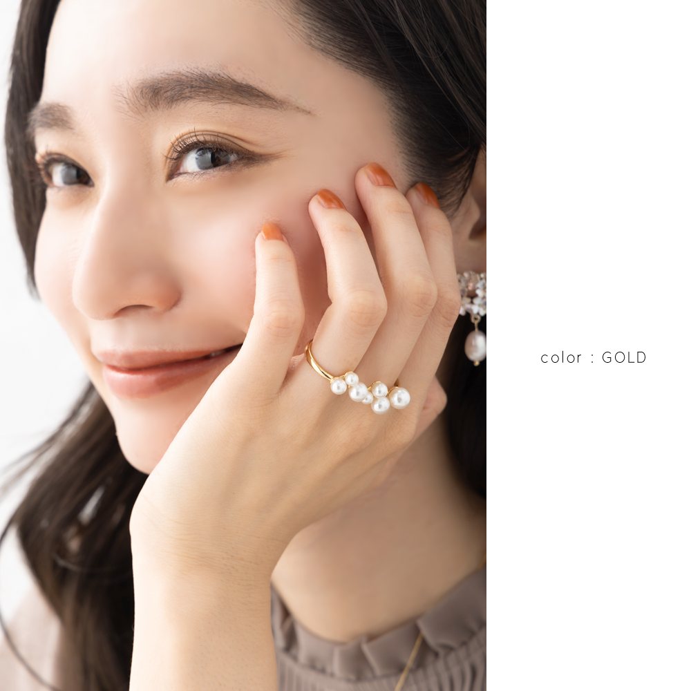 Cream dot. ダブルフィンガーリング 指輪 レディース メタル 2本 Cream dot. ダブルフィンガーリング 指輪 レディース メタル 2本