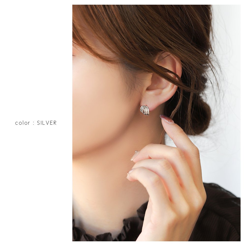 Cream dot. ピアス フープピアス レディース 中折れ メタル