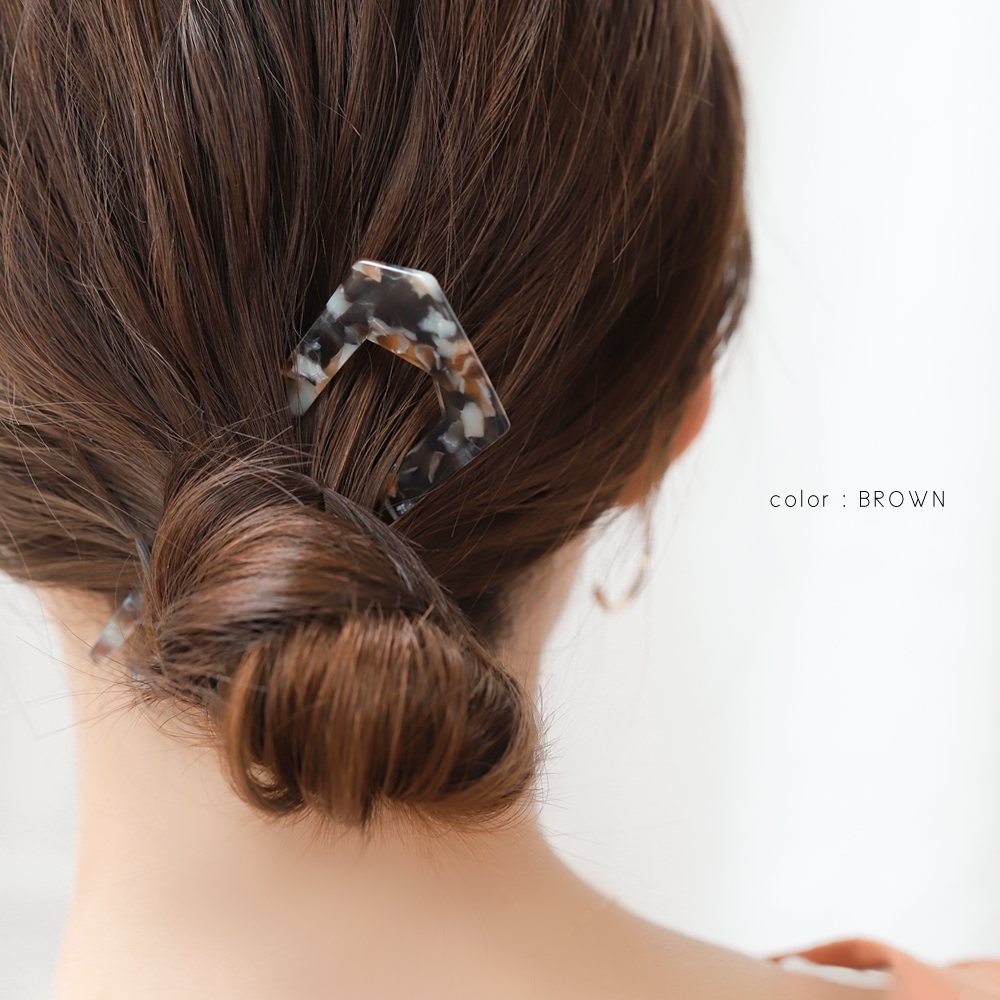 送料無料◆2025新品  かんざし コーム dot. Cream ヘアピン 光沢 セルロイド おしゃれ ヘアアクセサリー
