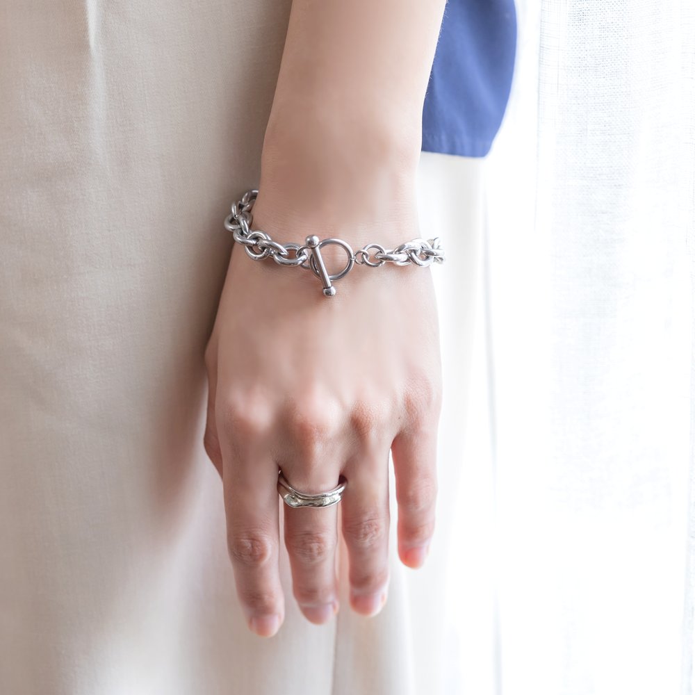 SALE】ストーンビーズミックス コードラップ3連ブレスレット