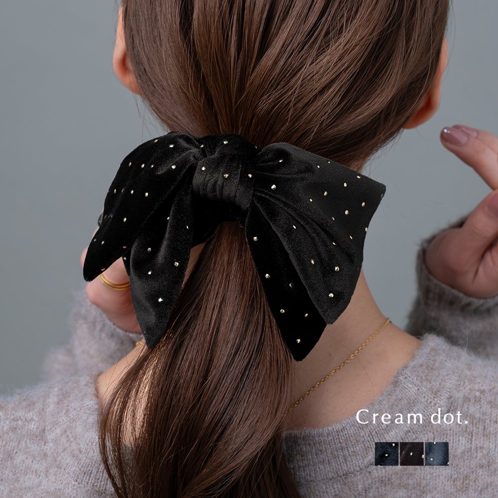 Cream dot.（クリームドット） シュシュ リボン ベロア ベルベット